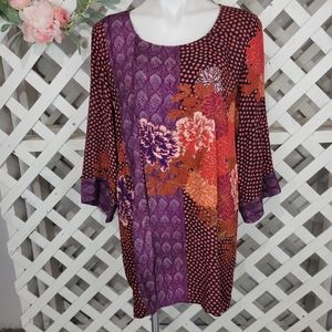 Soft Surroundings Dreaming of Dahlia Tunic Size Medium